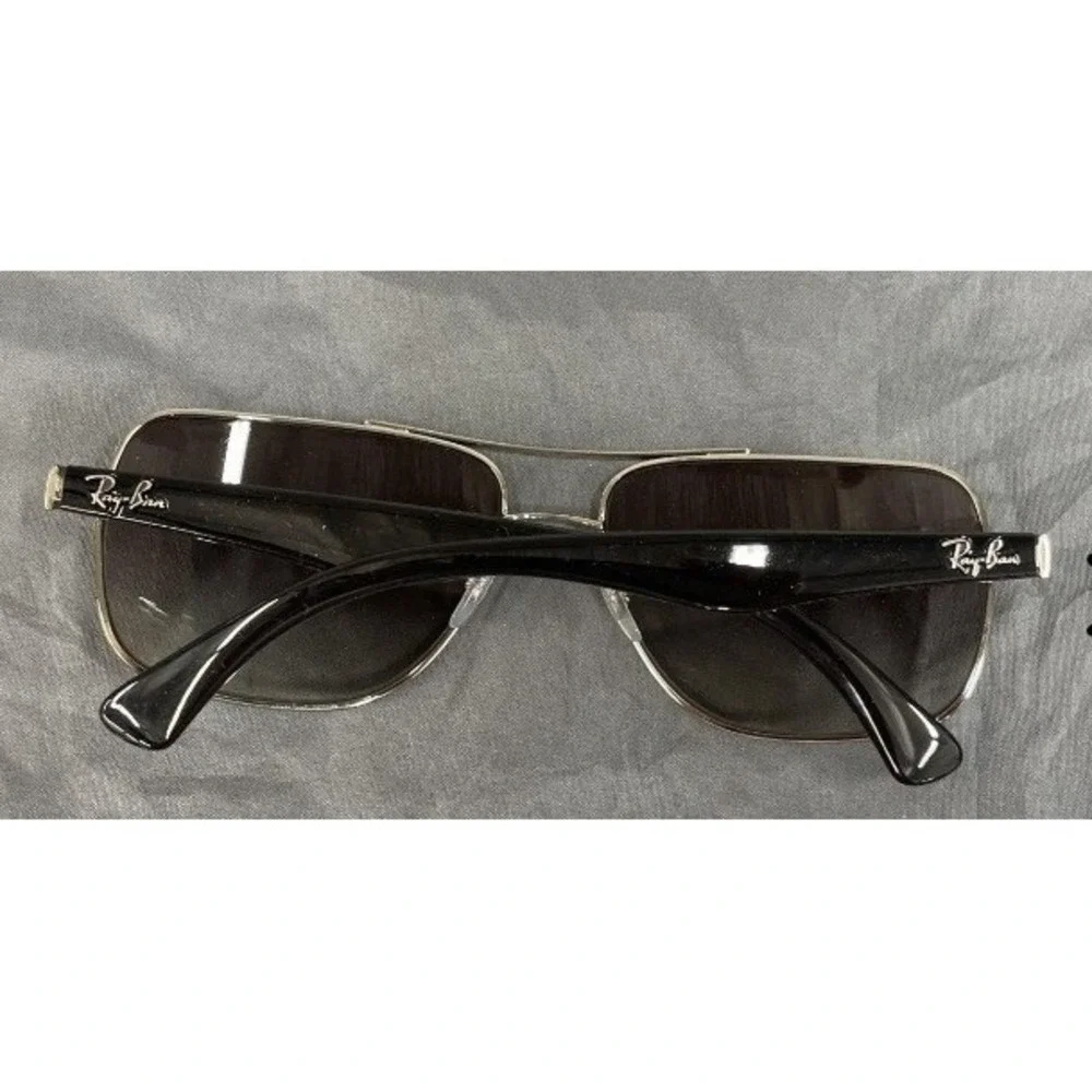 Ray Ban RB3483 003/32 Silver Square Aviator Sunglasses Grey Gradient Lens 60mm